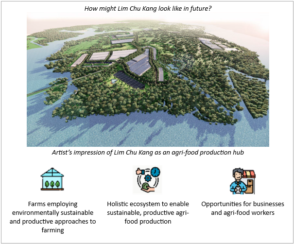 An artist's impression of the future Lim Chu Kang