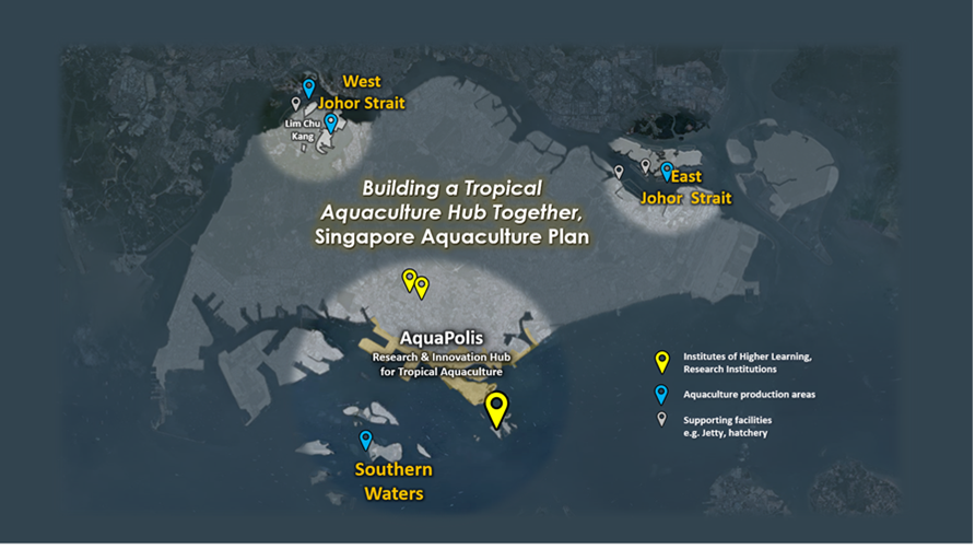 Map of the Singapore Aquaculture Plan