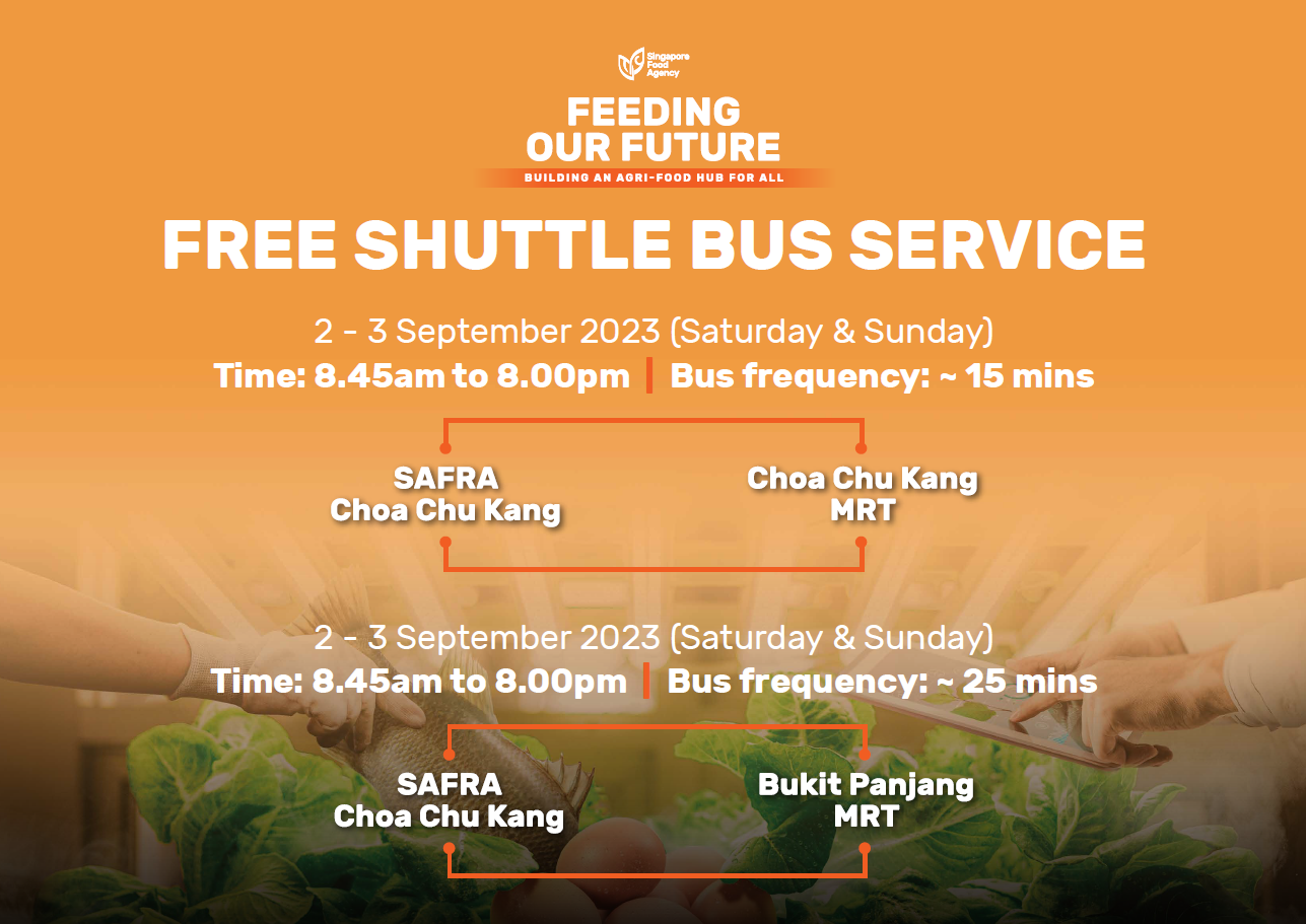 Feeding our Future exhibition shuttle bus details